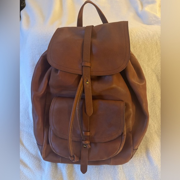 Madewell Handbags - Madewell Brown Leather Backpack